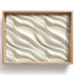 Diagonaal - Golven - Crème Dienblad Rechthoek middel 911 -z3d_shopping