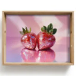 Disco - Fruit - Glitter - Strawberry Dienblad Rechthoek middel -z3d_shopping
