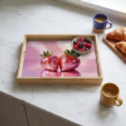 Disco - Fruit - Glitter - Strawberry Dienblad Rechthoek middel -sfeer2