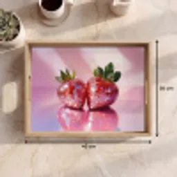 Disco - Fruit - Glitter - Strawberry Dienblad Rechthoek middel -USP_Formaat