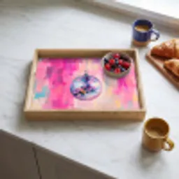 Discobal - Pink - Verf Dienblad Rechthoek middel -sfeer2