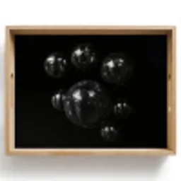 Discoballen - Minimalistisch - Zwart Dienblad Rechthoek middel -z3d_shopping