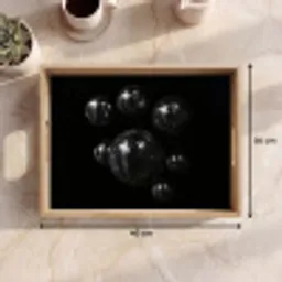 Discoballen - Minimalistisch - Zwart Dienblad Rechthoek middel -USP_Formaat