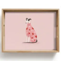 Hond - Hartjes - Roze Dienblad Rechthoek middel -z3d_shopping