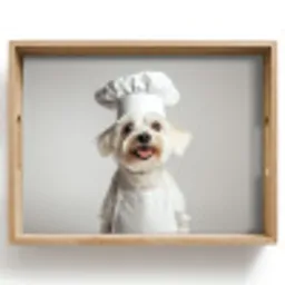 Hond - Wit - Kok Dienblad Rechthoek middel -z3d_shopping