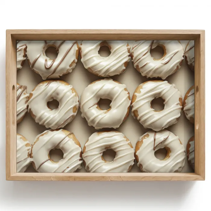 Donuts - Chocolade - Wit - Beige Dienblad Rechthoek middel -z3d_shopping