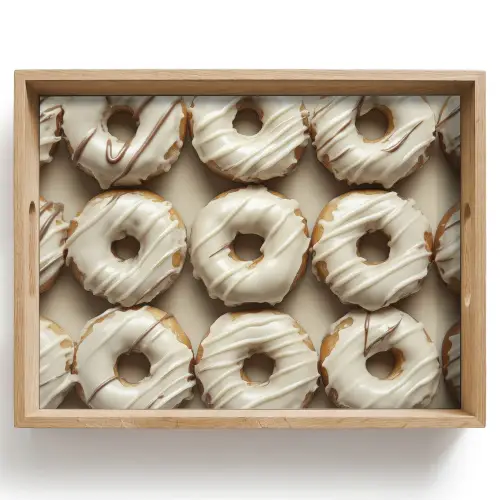 Donuts - Chocolade - Wit - Beige Dienblad Rechthoek middel -z3d_shopping