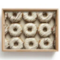 Donuts - Chocolade - Wit - Beige Dienblad Rechthoek middel -z3d_shopping