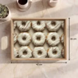 Donuts - Chocolade - Wit - Beige Dienblad Rechthoek middel -USP_Formaat