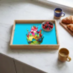 Drakenfruit - Blauw - Levendig Dienblad Rechthoek middel -sfeer2