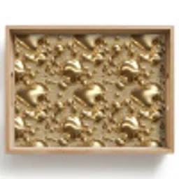 Druppels - Organisch - Goud Dienblad Rechthoek middel 911 -z3d_shopping