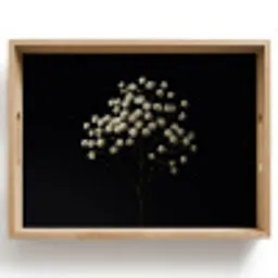 Gipskruid - Bloemetjes - Wit - Minimalistisch Dienblad Rechthoek middel -z3d_shopping