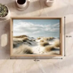 Duinen - Gras - Sporen - Wolken Dienblad Rechthoek middel -USP_Formaat