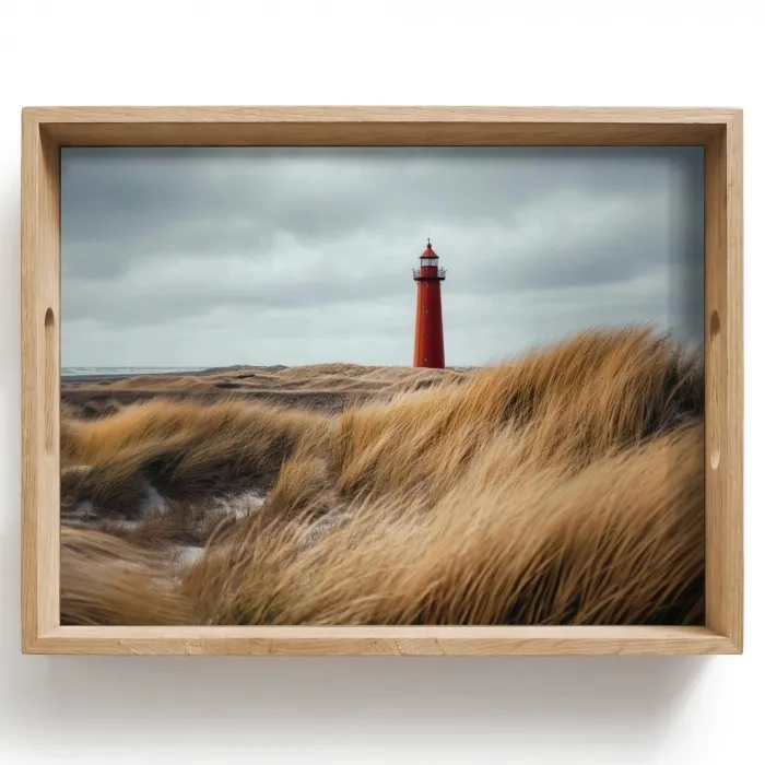 Duinen - Vuurtoren - Rood - Lucht Dienblad Rechthoek middel -z3d_shopping