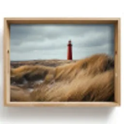 Duinen - Vuurtoren - Rood - Lucht Dienblad Rechthoek middel -z3d_shopping