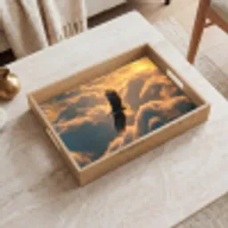 Adelaar - Wolken - Zon Dienblad Rechthoek middel -sfeer1