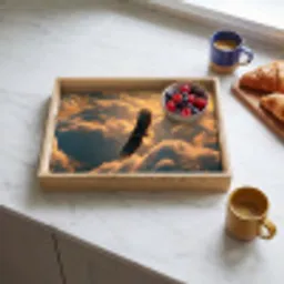Adelaar - Wolken - Zon Dienblad Rechthoek middel -sfeer2