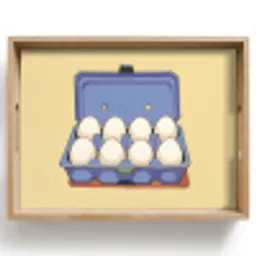 Eieren - Doos - Minimalistisch - Blauw Dienblad Rechthoek middel -z3d_shopping