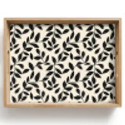 Elegant - Patroon - Zwart - Beige Dienblad Rechthoek middel 911 -z3d_shopping
