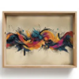 Explosie - Kleurrijk - Vormen - Abstract Dienblad Rechthoek middel -z3d_shopping