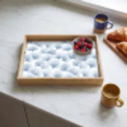 Waaier - Modern - Blauw Dienblad Rechthoek middel 911 -sfeer2