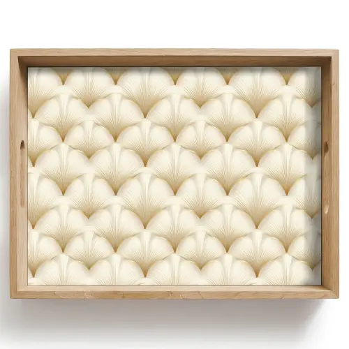Waaier - Motief - Goud Dienblad Rechthoek middel 911 -z3d_shopping