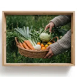 Veld - Groenten - Biologisch - Oogst Dienblad Rechthoek middel -z3d_shopping