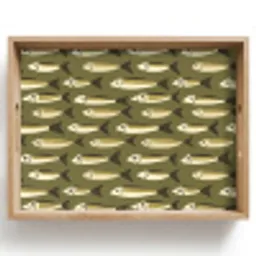 Vis - Patroon - Groen Dienblad Rechthoek middel 911 -z3d_shopping