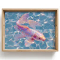 Vis - Water - Blauw - Licht Dienblad Rechthoek middel -z3d_shopping