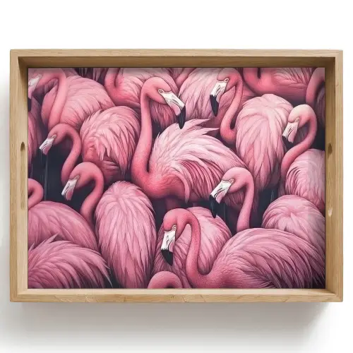 Flamingo - Roze - Dieren Dienblad Rechthoek middel -z3d_shopping