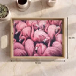Flamingo - Roze - Dieren Dienblad Rechthoek middel -USP_Formaat