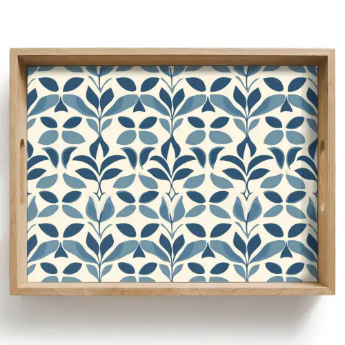 Flora - Modern - Blauw Dienblad Rechthoek middel 911 -z3d_shopping