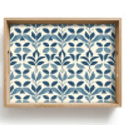 Flora - Modern - Blauw Dienblad Rechthoek middel 911 -z3d_shopping