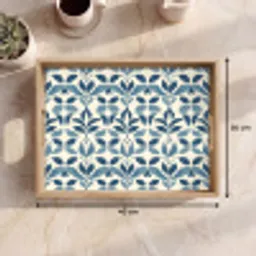 Flora - Modern - Blauw Dienblad Rechthoek middel 911 -USP_Formaat