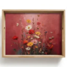 Bloemenboeket - Diepte - Tastbare textuur Dienblad Rechthoek middel -z3d_shopping