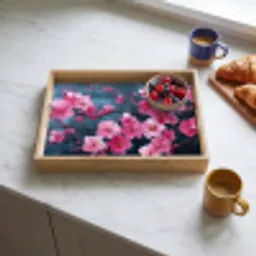 Bloem - Bloesems - Roze - Abstract Dienblad Rechthoek middel -sfeer2
