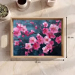 Bloem - Bloesems - Roze - Abstract Dienblad Rechthoek middel -USP_Formaat