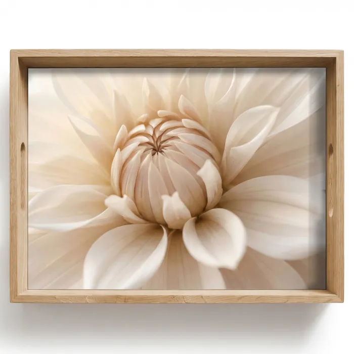 Bloem - Dahlia - Wit Dienblad Rechthoek middel -z3d_shopping