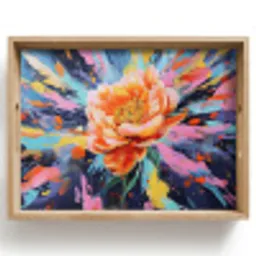 Bloemexplosie - Felle spatten - Dynamisch Dienblad Rechthoek middel -z3d_shopping