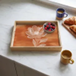 Bloem - Minimalistisch - Wit Dienblad Rechthoek middel -sfeer2