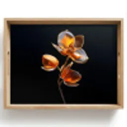 Bloem - Orchidee - Oranje Dienblad Rechthoek middel -z3d_shopping