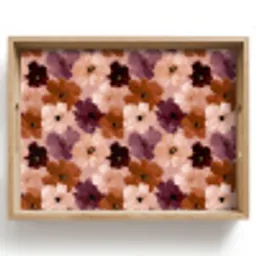 Bloemen - Abstract - Aardetinten Dienblad Rechthoek middel 911 -z3d_shopping