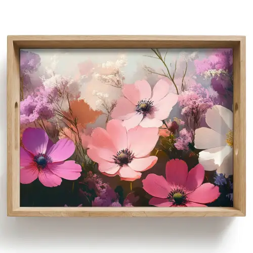 Bloemen - Kleurrijk - Bloei Dienblad Rechthoek middel -z3d_shopping