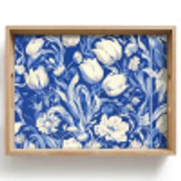 Bloemen - Delfts Blauw - Patroon - Tulp Dienblad Rechthoek middel -z3d_shopping