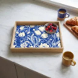 Bloemen - Delfts Blauw - Patroon - Tulp Dienblad Rechthoek middel -sfeer2