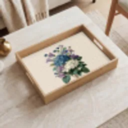 Bloemen - Gedetailleerd - Rust - Realistisch Dienblad Rechthoek middel -sfeer1