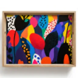 Bloemen - Bladeren - Abstract - Rood Dienblad Rechthoek middel -z3d_shopping