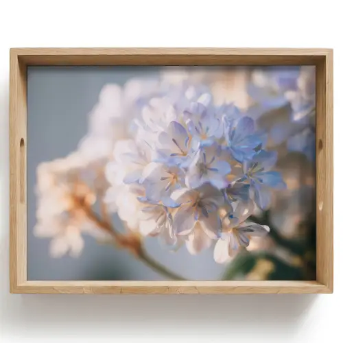 Bloemen - Lichtblauw - Wazig - Trosje Dienblad Rechthoek middel -z3d_shopping