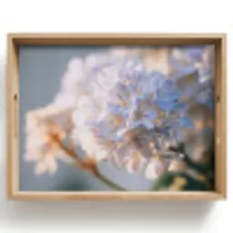 Bloemen - Lichtblauw - Wazig - Trosje Dienblad Rechthoek middel -z3d_shopping