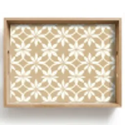 Bloemen - Patroon - Beige Dienblad Rechthoek middel 911 -z3d_shopping